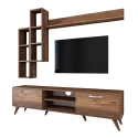 Meuble TV mural avec étagère et niches ouvertes 180x35cm Mary Choix