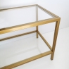 Meuble TV mobile moderne en métal et verre 130 cm Goldy Choix