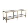 Meuble TV mobile moderne en métal et verre 130 cm Goldy Modèle