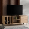 Meuble TV moderne 140 cm en bois avec porte et 5 compartiments Bodegas Promotion