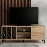 Meuble TV moderne 140 cm en bois avec porte et 5 compartiments Bodegas Offre