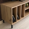 Meuble TV moderne 140 cm en bois avec porte et 5 compartiments Bodegas Remises