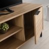 Meuble TV moderne 140 cm en bois avec porte et 5 compartiments Bodegas Réductions