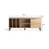 Meuble TV moderne 140 cm en bois avec porte et 5 compartiments Bodegas Catalogue