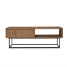 Table basse moderne en bois avec niche ouverte et tiroir Dale Offre