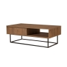Table basse moderne en bois avec niche ouverte et tiroir Dale Remises
