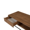 Table basse moderne en bois avec niche ouverte et tiroir Dale Réductions
