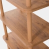 Bibliothèque moderne en bois avec 5 étagères 80x168x28cm naturelle Gala Offre