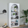 Bibliothèque murale design blanc arc 180x31x80cm avec 5 étagères Curvy Offre