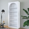 Bibliothèque murale design blanc arc 180x31x80cm avec 5 étagères Curvy Catalogue