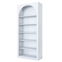 Bibliothèque murale design blanc arc 180x31x80cm avec 5 étagères Curvy Prix
