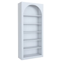 Bibliothèque murale design blanc arc 180x31x80cm avec 5 étagères Curvy Achat