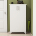 Armoire à chaussures d'entrée 2 portes et 6 compartiments multi-usage Ari Offre