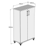 Armoire à chaussures d'entrée 2 portes et 6 compartiments multi-usage Ari Prix