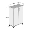 Meuble d'entrée et armoire à chaussures à 2 portes et 5 compartiments Asta Prix