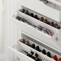 Meuble à chaussures moderne d'entrée avec 2 portes basculantes et un tiroir Tempri Réductions