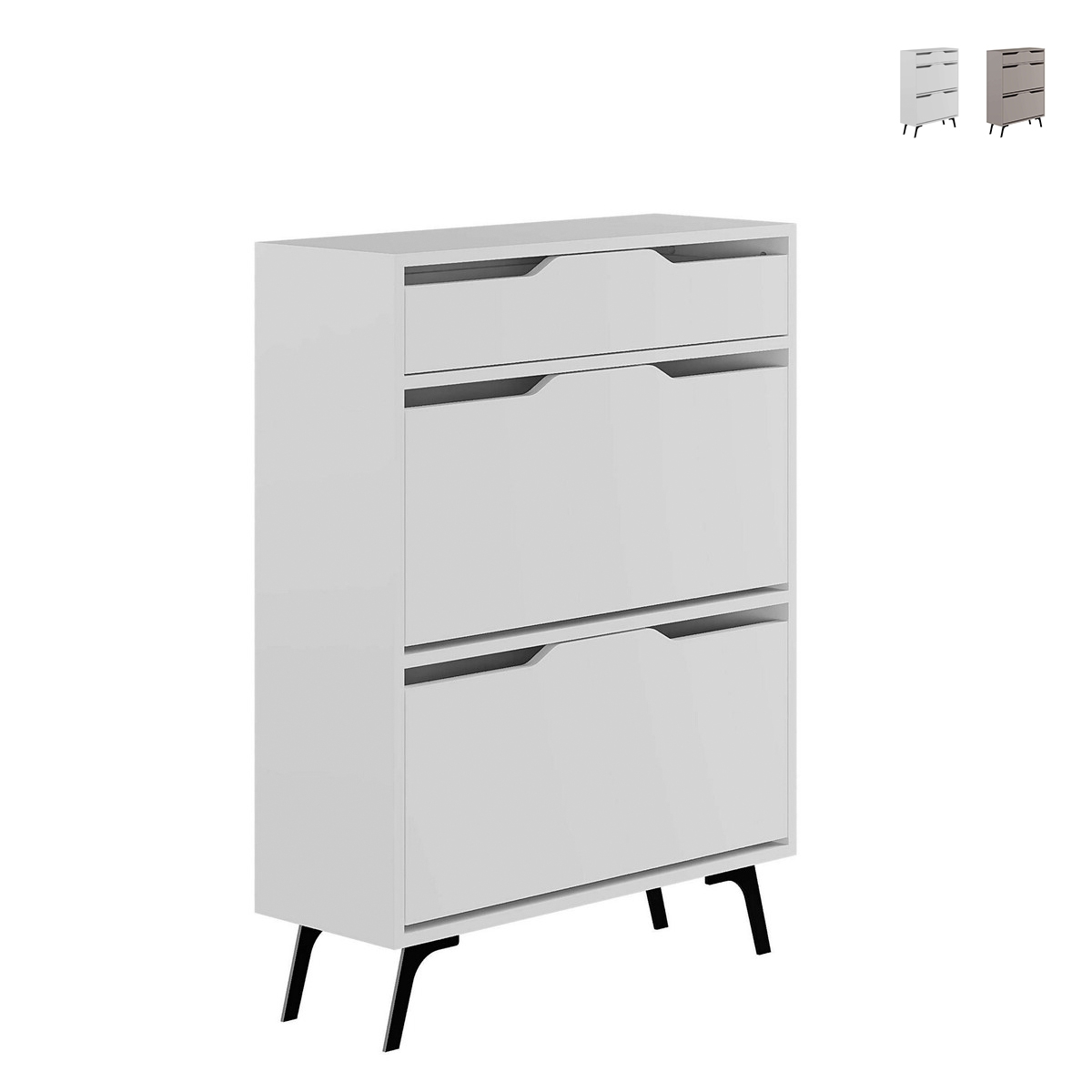 Meuble à chaussures moderne d'entrée avec 2 portes basculantes et un tiroir Tempri Promotion Meuble à chaussures moderne d'entrée avec 2 portes basculantes et un tiroir Tempri Promotion