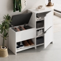 Meuble à chaussures d'entrée avec banc de rangement et 2 portes Haven Remises