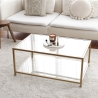 Table basse moderne 90x60cm en métal et verre Astro Offre