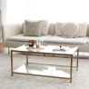 Table basse moderne 90x60cm en métal et verre Astro Vente