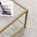 Table basse moderne 90x60cm en métal et verre Astro Catalogue