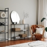Console d'entrée moderne en métal et verre 3 étagères 100x30x85cm Lola Remises