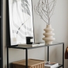 Console d'entrée moderne en métal et verre 3 étagères 100x30x85cm Lola Choix