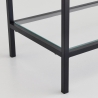 Console d'entrée moderne en métal et verre 3 étagères 100x30x85cm Lola Prix