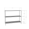 Console d'entrée moderne en métal et verre 3 étagères 100x30x85cm Lola 