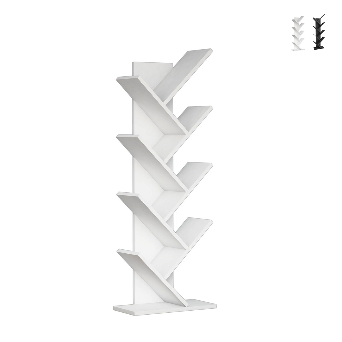 Bibliothèque moderne sur pied h128cm avec 7 étagères inclinées Hitty Promotion Bibliothèque moderne sur pied h128cm avec 7 étagères inclinées Hitty Promotion