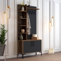 Portant d'entrée avec armoire à chaussures et étagères 90x200cm Viyana S Offre
