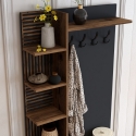 Portant d'entrée avec armoire à chaussures et étagères 90x200cm Viyana S Réductions