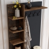 Portant d'entrée avec armoire à chaussures et étagères 90x200cm Viyana S Réductions