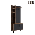 Portant d'entrée avec armoire à chaussures et étagères 90x200cm Viyana S Promotion
