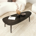 Table basse moderne en bois ovale asymétrique 115x50 cm Sweet Vente