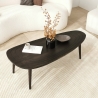 Table basse moderne en bois ovale asymétrique 115x50 cm Sweet Vente