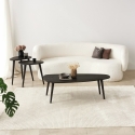 Table basse moderne en bois ovale asymétrique 115x50 cm Sweet Catalogue