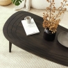 Table basse moderne en bois ovale asymétrique 115x50 cm Sweet Choix