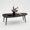 Table basse moderne en bois ovale asymétrique 115x50 cm Sweet Modèle
