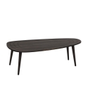 Table basse moderne en bois ovale asymétrique 115x50 cm Sweet Dimensions