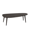Table basse moderne en bois ovale asymétrique 115x50 cm Sweet Dimensions