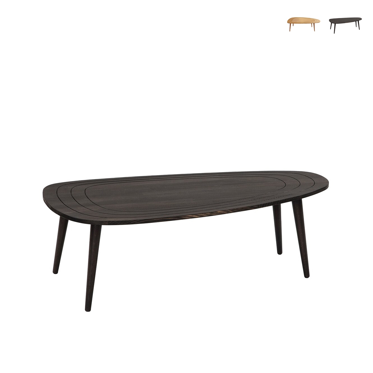 Table basse moderne en bois ovale asymétrique 115x50 cm Sweet Promotion Table basse moderne en bois ovale asymétrique 115x50 cm Sweet Promotion