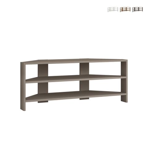 Meuble TV d'angle avec 3 étagères 110x36cm Thales Promotion