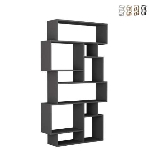 Étagère murale moderne avec 10 compartiments 96x25x168cm Karmato Promotion
