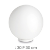 Lampe de table en verre blanc rond Ø30cm Zone L Remises