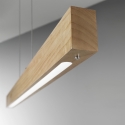 Lustre et plafonnier à LED bois clair et métal salon cuisine Badia-S Remises