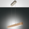 Lustre et plafonnier à LED bois clair et métal salon cuisine Badia-S Offre