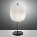 Lampe de table élégante en verre soufflé et métal noir Domizia-T Vente