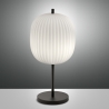 Lampe de table élégante en verre soufflé et métal noir Domizia-T Vente