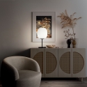 Lampe de table élégante en verre soufflé et métal noir Domizia-T Remises